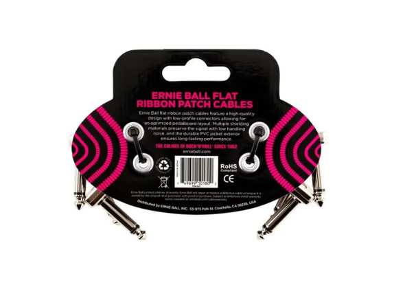 Ernie Ball EB PATCH FLAT RIBBON 3” Black -PACK 3 Ernie Ball EB PATCH FLAT RIBBON 3” Black -PACK 3